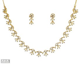Genuin Diamond Necklace Set (18k) ( Diamond Necklace Sets )