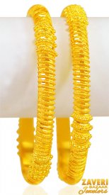 22K Gold Designer Bangles(Pair) ( 22K Gold Bangles )