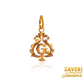 22k Gold Initial G Pendant ( Gold Initial Pendants )