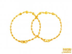 22Kt Gold Baby Bracelet (2 Pc)