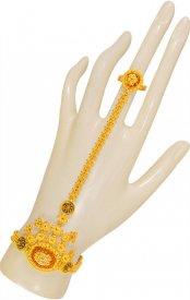 22k Gold Filigree Panja (1 PC) ( 22K Ladies Bracelets )