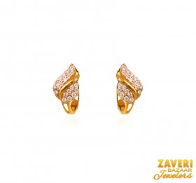 22Kt Gold CZ Clip On Earrings