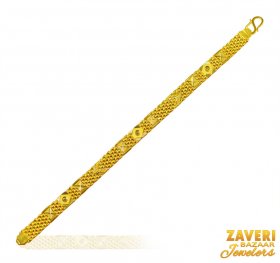 22 Kt Gold Mens Bracelet ( 22K Mens Bracelets )