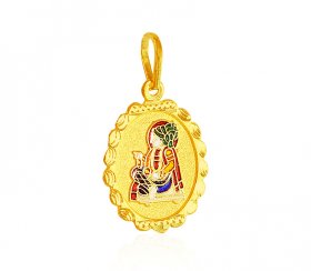 Gold Swami Narayan Pendant ( Ganesh, Laxmi, Krishna and more )