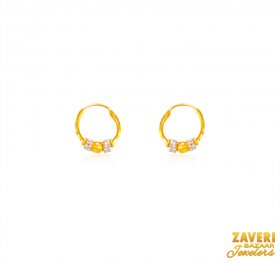 22 Karat Gold Hoop Earrings