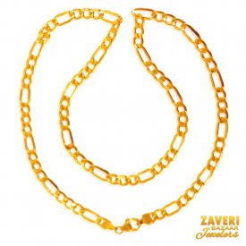 22 Kt Gold Figaro Chain  ( Mens Gold Chain )