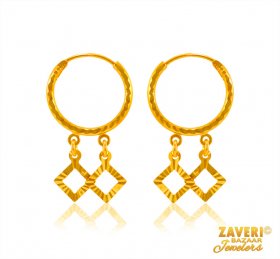 22Kt Gold Hoop Earring   ( 22K Gold Hoops )