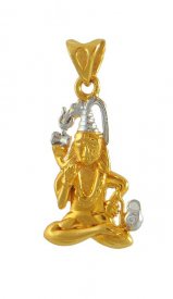 22K Gold Shiva Pendant