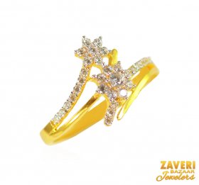 22Kt Gold CZ Ring ( Stone Rings )