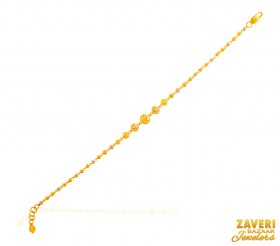 22Kt Gold Two Tone Bracelet ( 22K Ladies Bracelets )