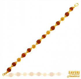 22 Karat Gold Rudraksh Bracelet ( 22K Mens Bracelets )