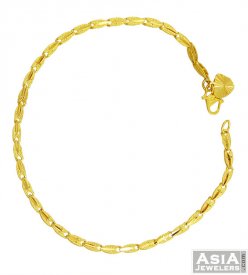 22K Gold Fancy Ladies Bracelet ( 22K Ladies Bracelets )