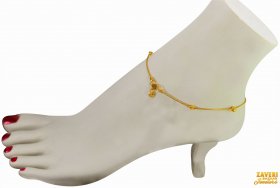 22Kt Gold  Anklet (1 PC) ( Gold Anklets (Payals) )