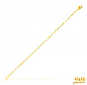 22Kt Gold Two Tone Pearls Bracelet