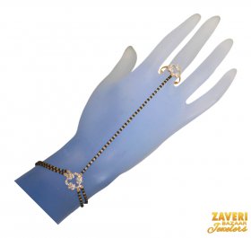 22Kt Gold Black Beads Panja (1 Pc) ( 22K Ladies Bracelets )