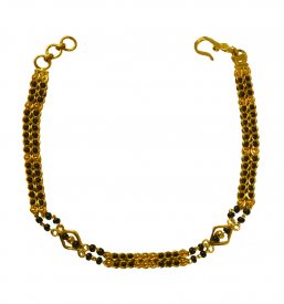 22K Gold Black Beads Bracelet ( 22K Ladies Bracelets )