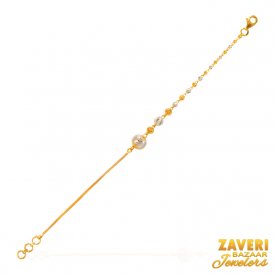 22Kt Gold Two Tone Bracelet