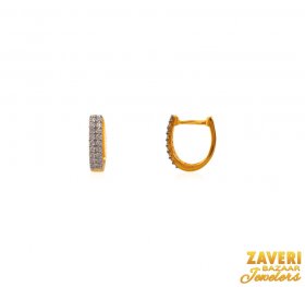 18Kt Gold Diamond Clip On Earrings ( Diamond Earrings )
