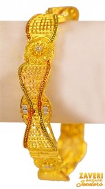 22Kt Gold Multi Tone Kada (1 Pc) ( 22K Gold Kadas )