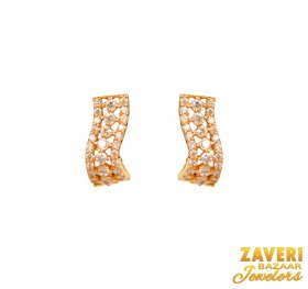 22Kt Gold CZ Clip On Earrings