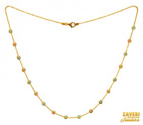 22k Gold Fancy Beads Chain