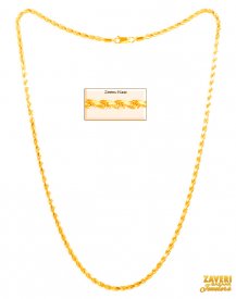 22Kt Gold Rope Chain  ( Mens Gold Chain )