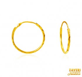 22Kt Gold Fancy Hoop Earrings