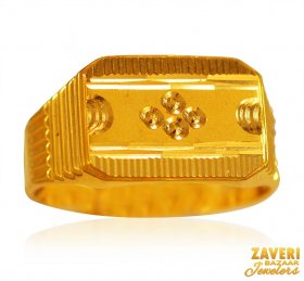 22Kt Gold Mens Ring ( Men`s Rings )