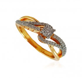 18K Yellow Gold Diamond Ring ( Diamond Rings (Ladies) )