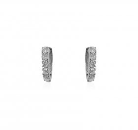 18K Gold Clip on Diamond Earrings ( Diamond Earrings )