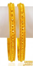 22k Yellow Gold Filigree Bangles ( 22K Gold Bangles )