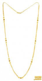 22k Gold Layer Chain in Meena work ( Long Chains (Ladies) )