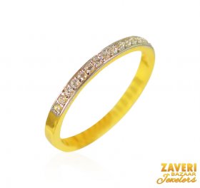 22kt Gold CZ Band ( Stone Rings )