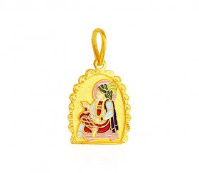 22Kt Gold Swaminarayan Pendant