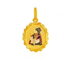 Gold Swami Narayan Pendant