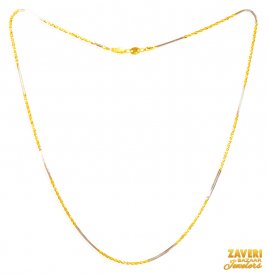 22Kt Gold Two Tone Fancy Chain