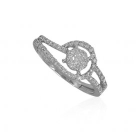 18K White Gold Diamond Ring ( Diamond Rings (Ladies) )