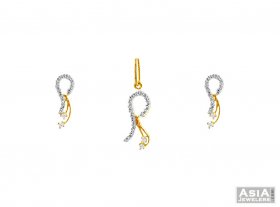 Gold 14K Delicate Pendant Set ( Diamond Pendant Sets )