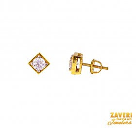 22Kt Gold and CZ Earrings