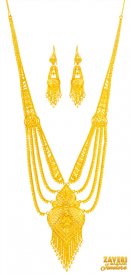 22 Karat Gold Long Necklace Set ( 22K Necklace Sets (Long) )