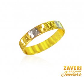 22 Kt Gold Two Tone Band ( Gold Wedding Bands )