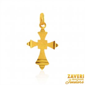 22 Karat Gold Cross Pendant ( Gold Jesus Pendant )