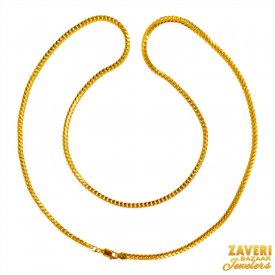 22Kt Gold Fox Tail Chain (26In) ( Plain Gold Chains )