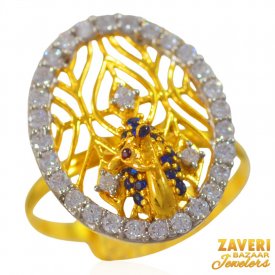 22 kt Gold Designer Ring ( Stone Rings )