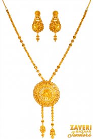  22k Gold Floral Necklace Set 
