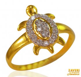 22 Kt Gold Tortoise Ring ( Stone Rings )