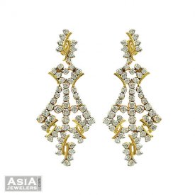 Gold Designer Diamond Earrings
