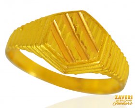 22KT Yellow Gold Mens Ring  ( Men`s Rings )