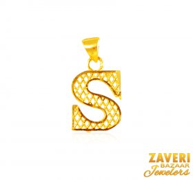 22Kt Gold Initial Pendant (S)