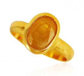 22 KT Gold Pokaraj Ring ( Gemstone Rings )